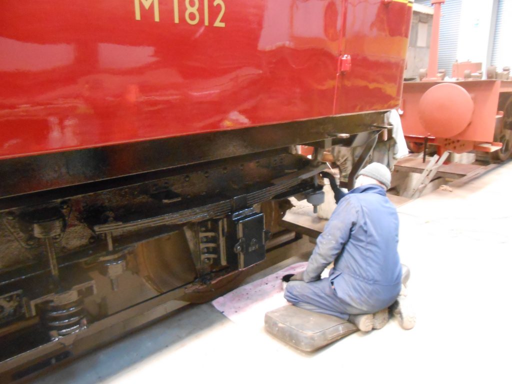 Paul paints the last bogie side on the RMB