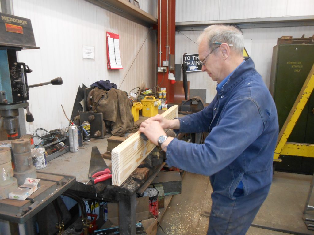 John enjoying some woodworking