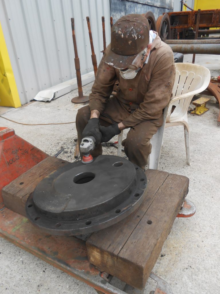 Fred cleaning the left hand cylinder cover