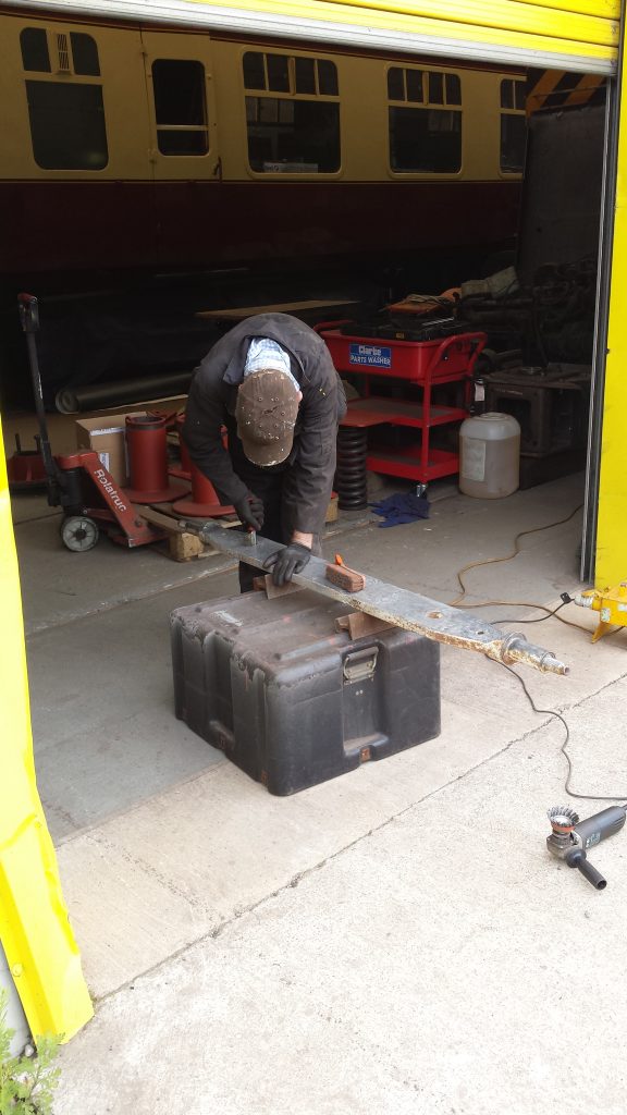 Fred cleaning the bracket