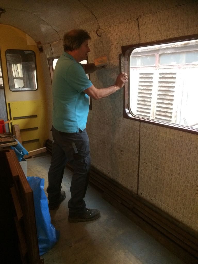 Mike Rigg at work with an RMB window frame.