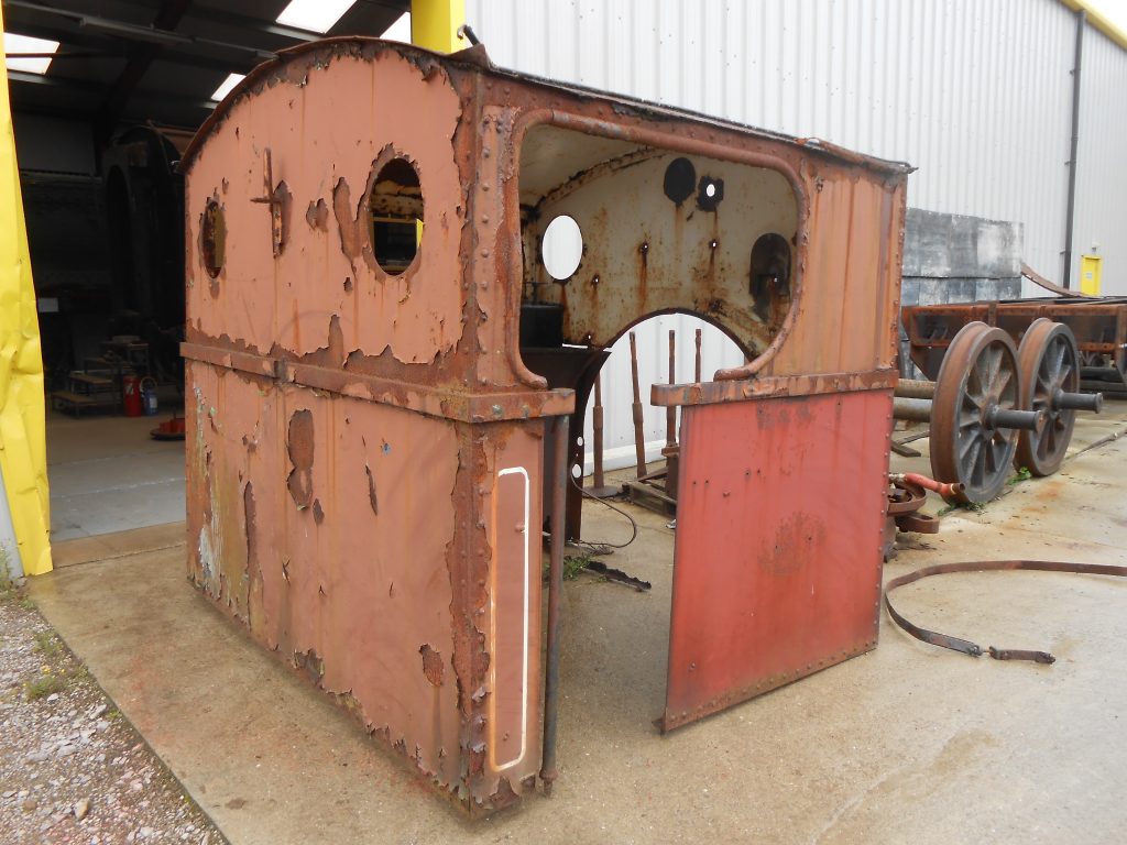 Caliban's cab retrieved for sand blasting