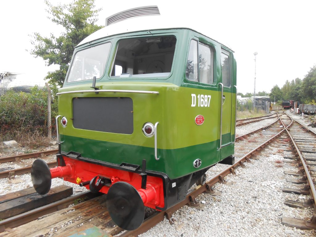 The Class 47 cab out for some fresh air during the shunt