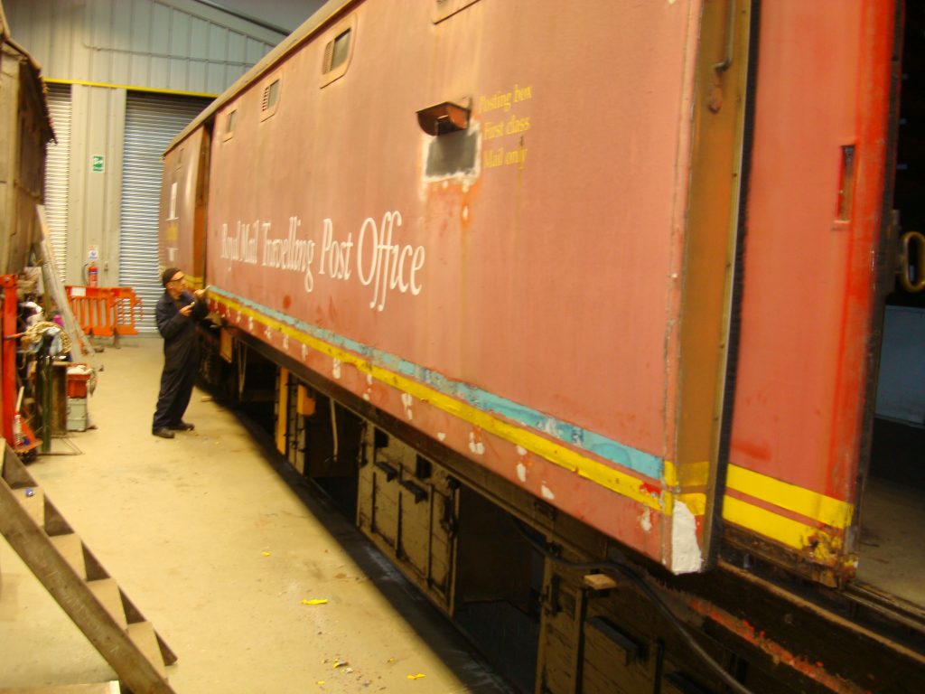 Howard at work with scraper on the TPO