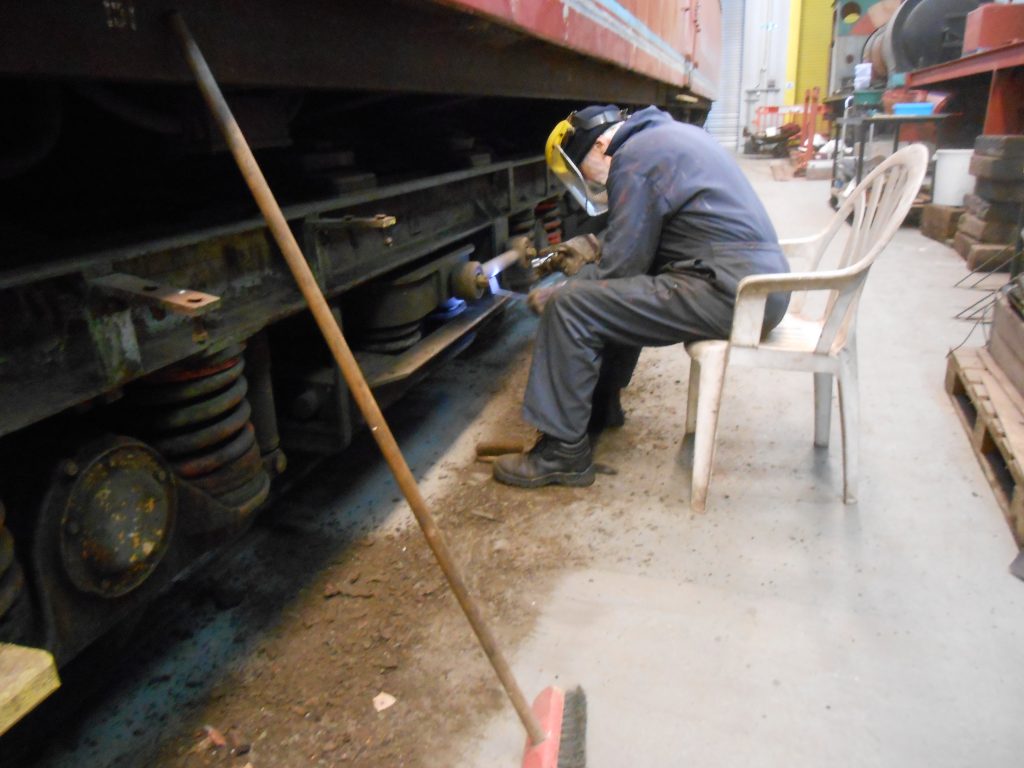 Roger cleans the TPO bogie