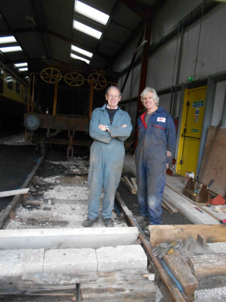 John Dixon and Ed take a break from preparing shuttering to smile for the camera