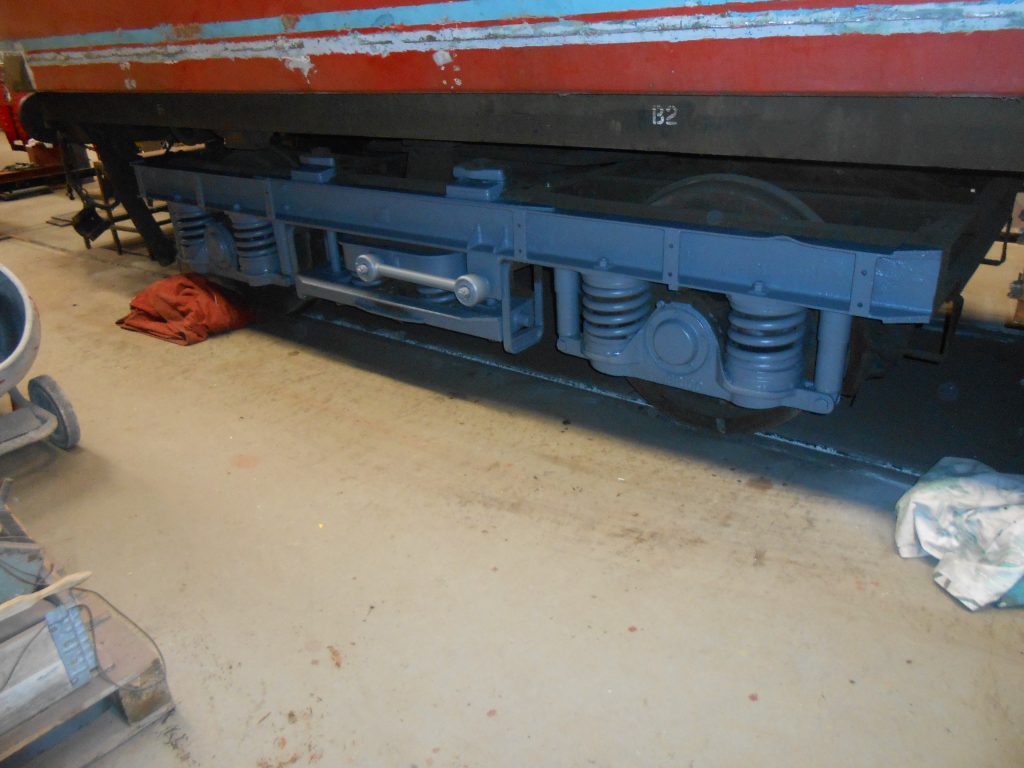 One of the TPO bogie sides in grey undercoat