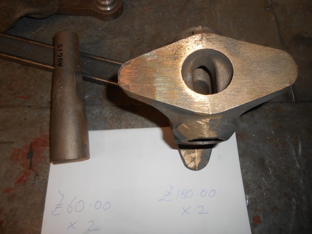 Two new steam heat castings. £240 each in total.