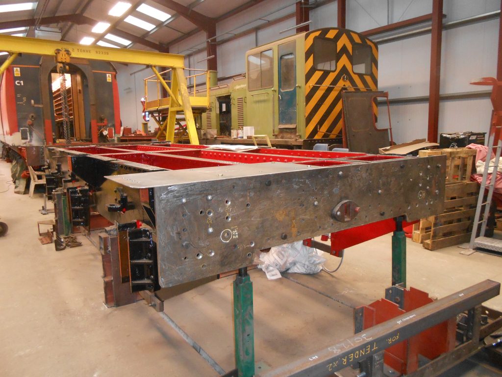 More steelwork has been added to the rear of Wootton Hall's tender chassis