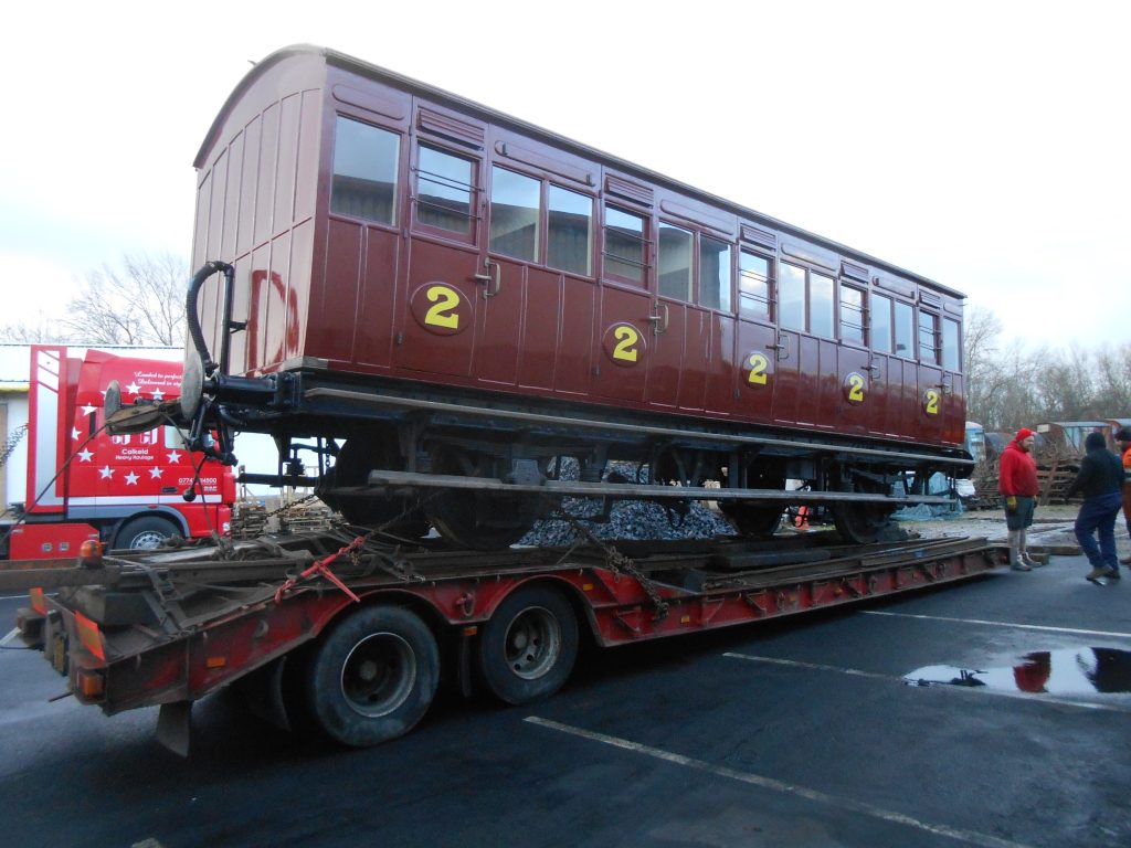 The North London Railway coach loaded ready to go to Beamish 31.01.18