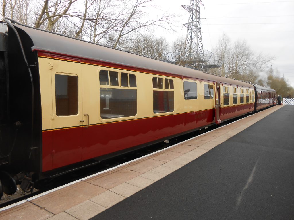 Ready to go. The buffet car waiting for its first trip