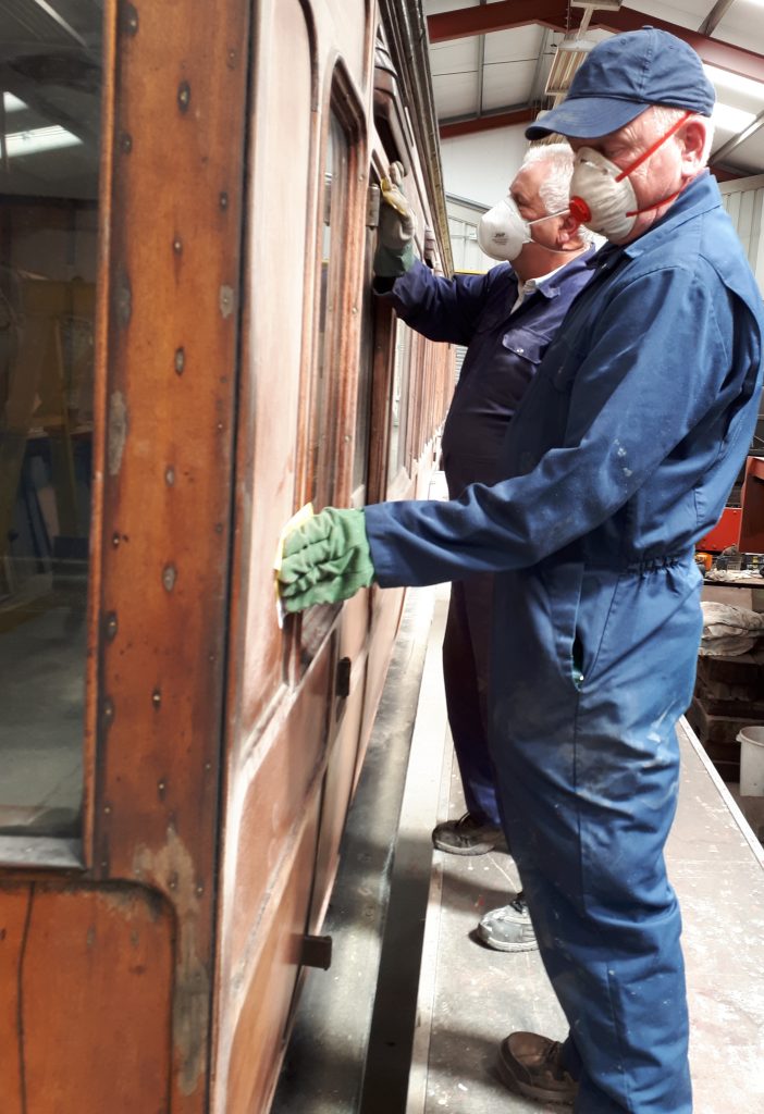 John Davis and Paul Newton at work on GER No. 5