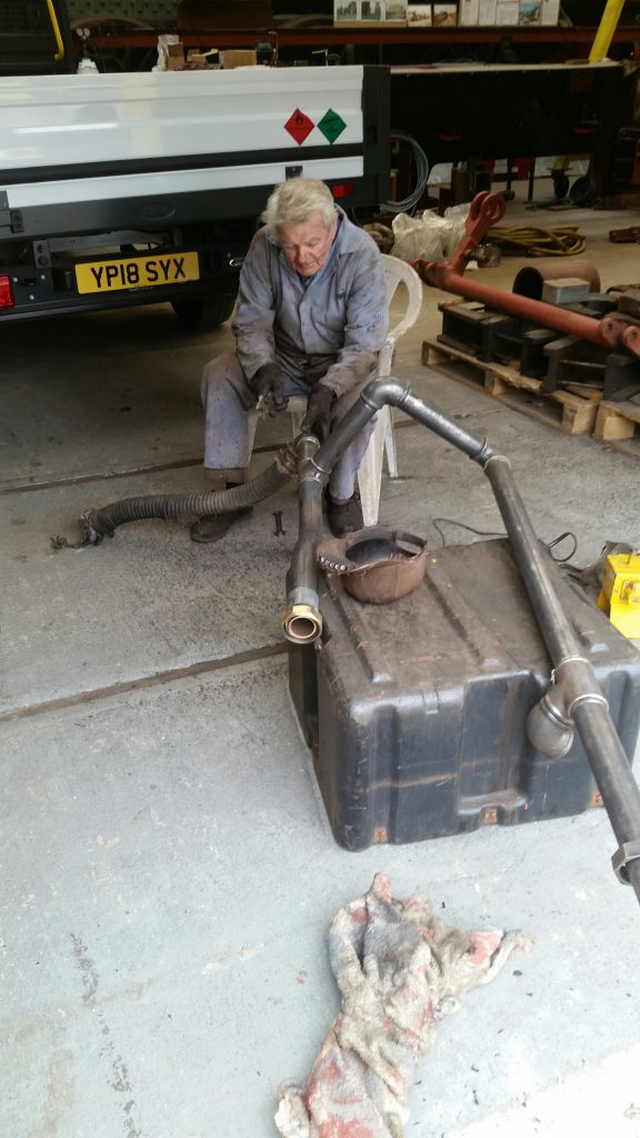 Fred with the newly cleaned up vacuum pipework from FR 20