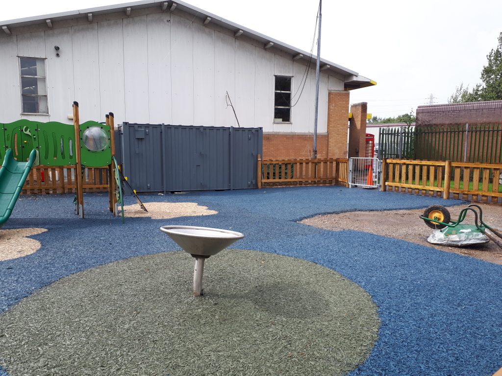 Nearly finished - the new children's playground