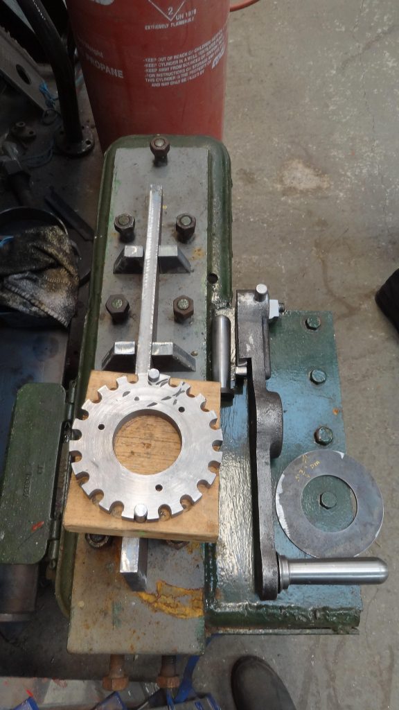 Newly manufactured cog for Wootton Hall's reverser