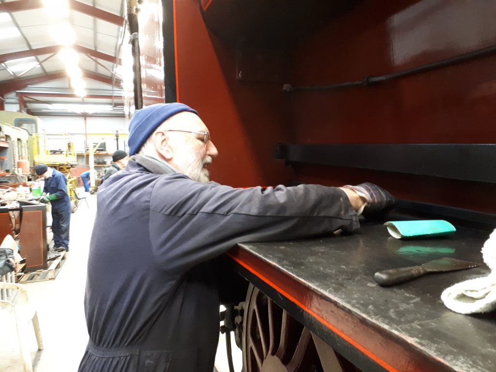 Phil rubs down Cumbria's running board