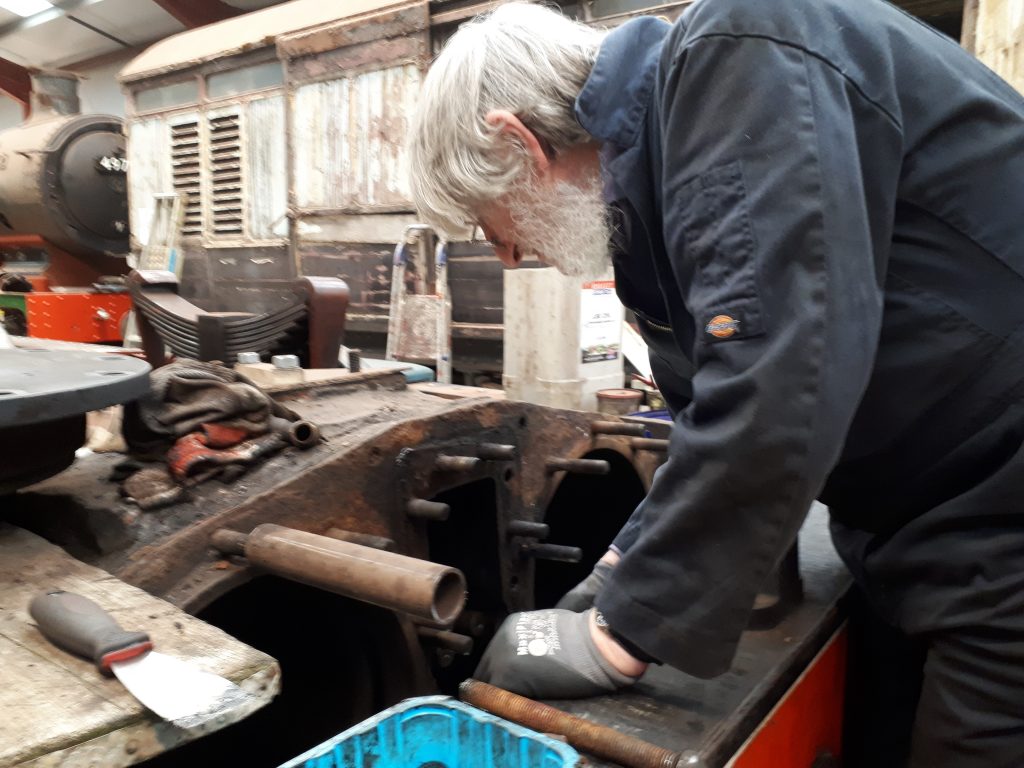 Alan inspects FR 20's valve chest