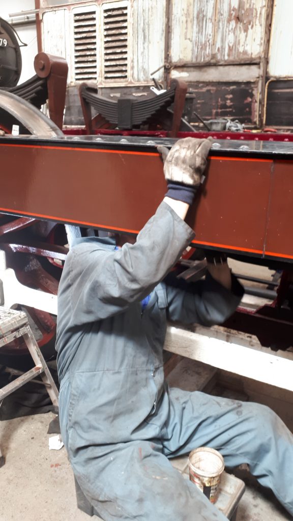 John Dixon painting underneath FR 20's running board