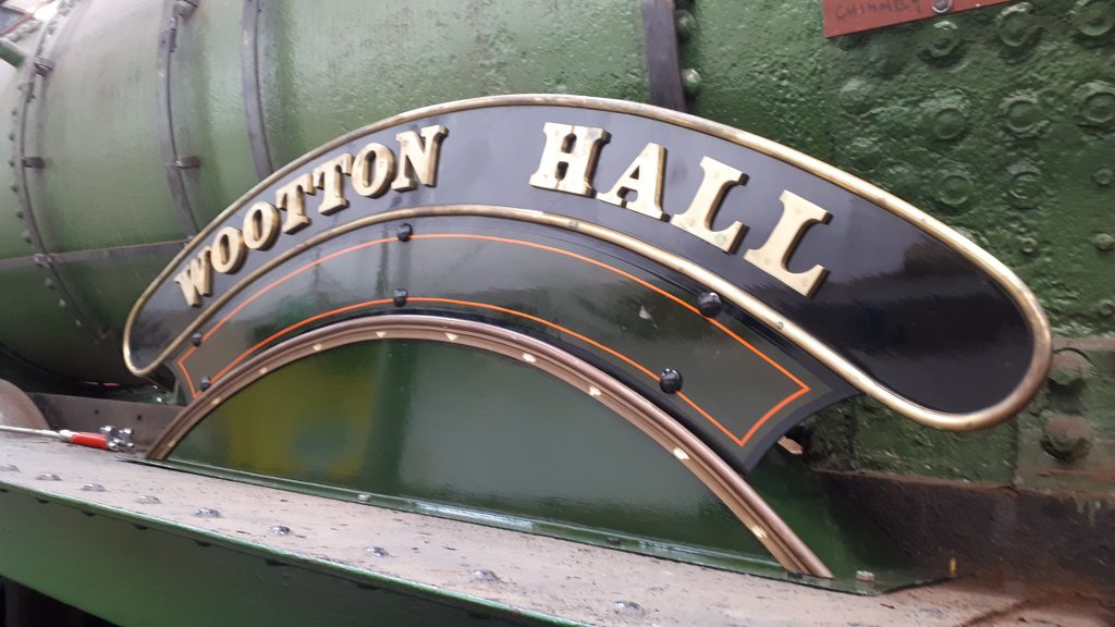 Newly fitted splasher supporting one of Wootton hall's nameplates