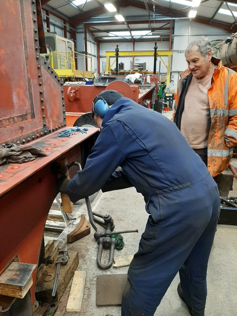 Roger removes a stubborn brake hanger pin