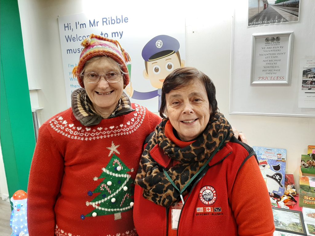 Jen and Alison in festive mood