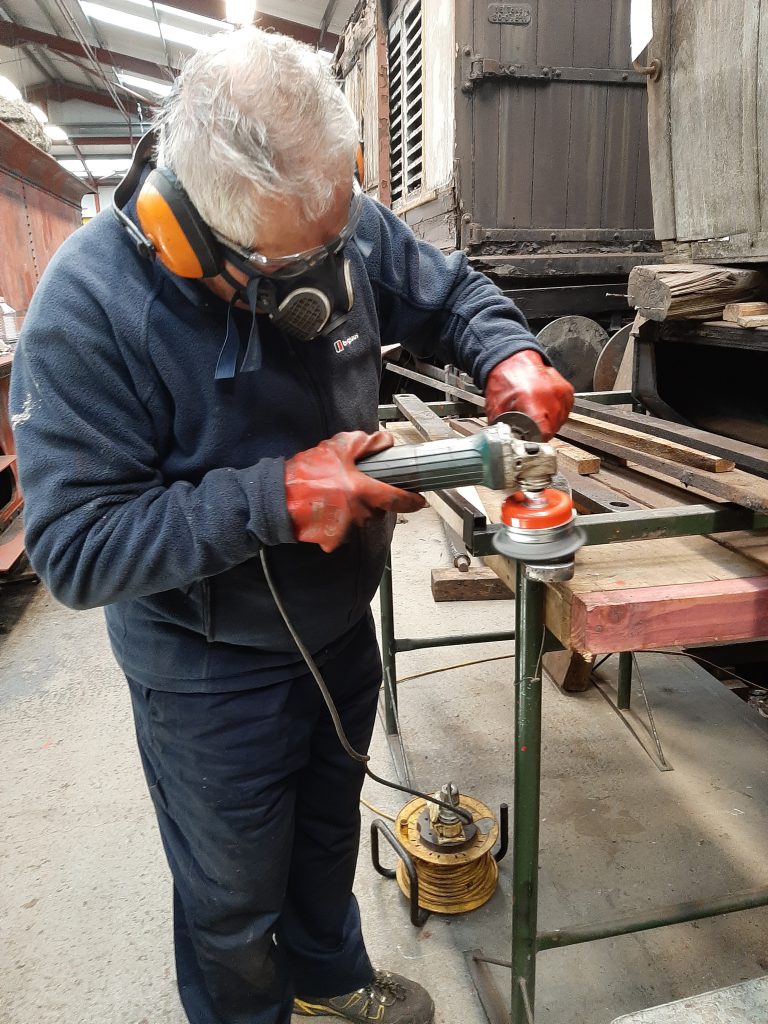 John Davis cleaning tender brake gear