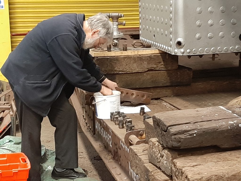 Alan fitting washout plugs to FR 20's boiler