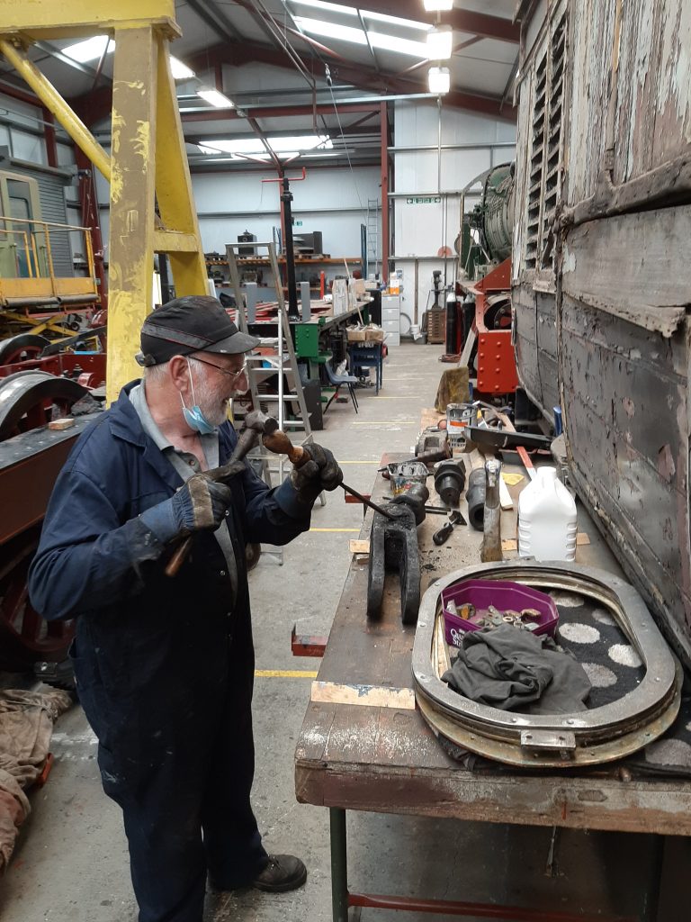 Phil Bell further dismantling the brake gear