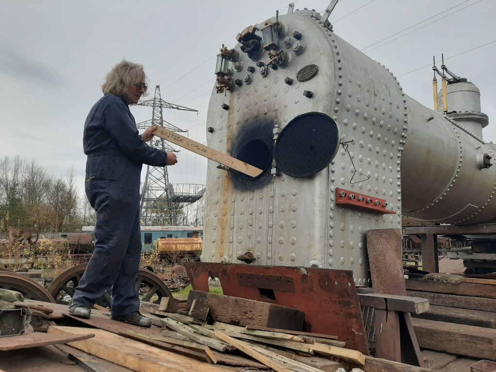 Ade feeding FR 20's firebox during the test steaming on Wednesday, 11th.