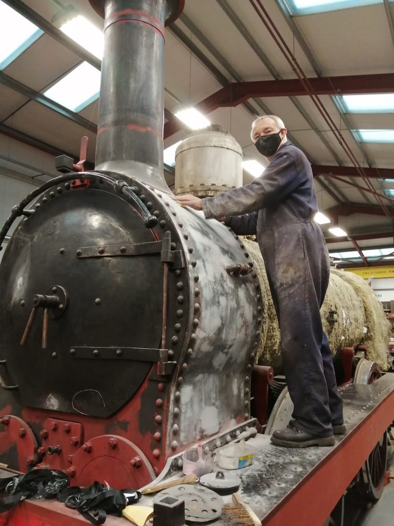 Tim getting there with the smokebox preparations