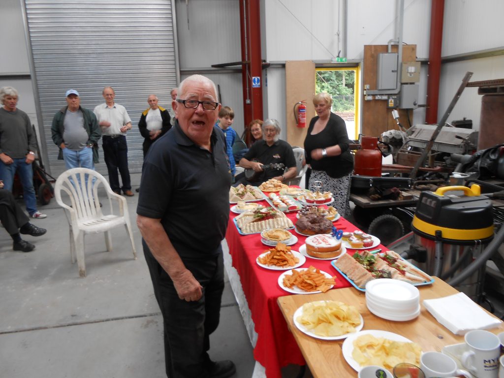 Tom with his 90th birthday spread