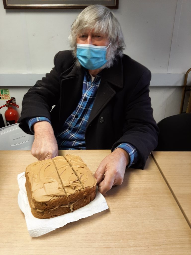 Alan with his cake