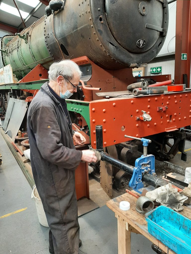 John Dixon refurbishing FR 20's vacuum pipework