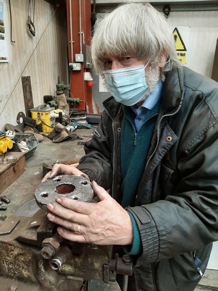 Alan with new manifold joint