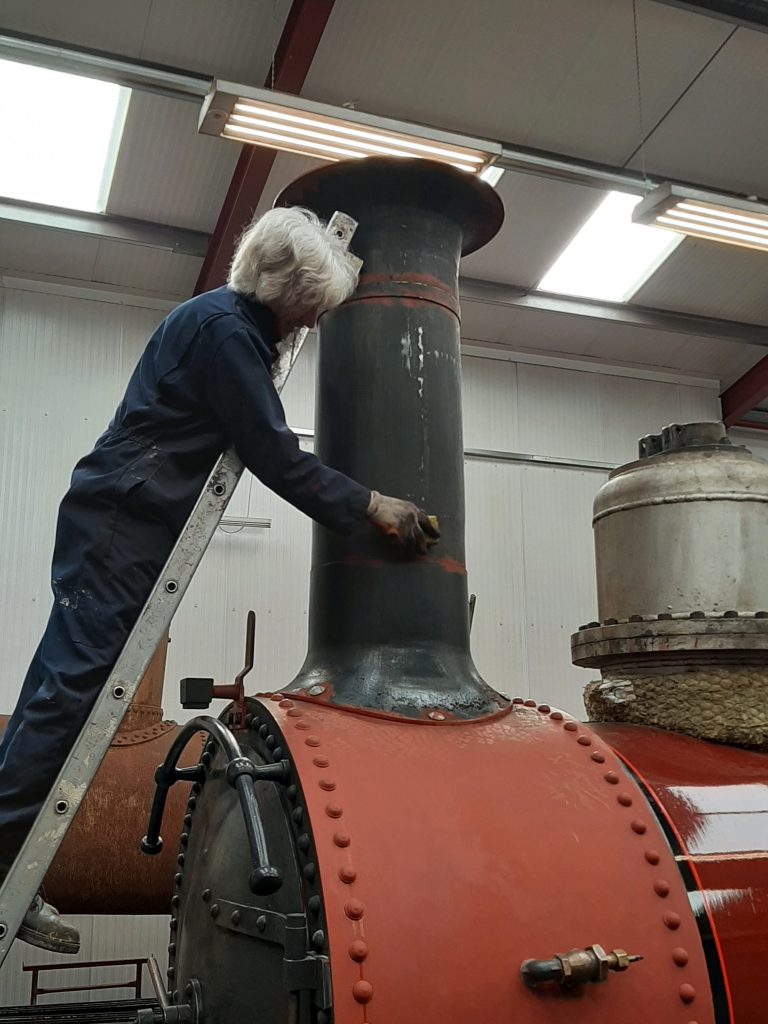 Ed rubs down FR 20's chimney