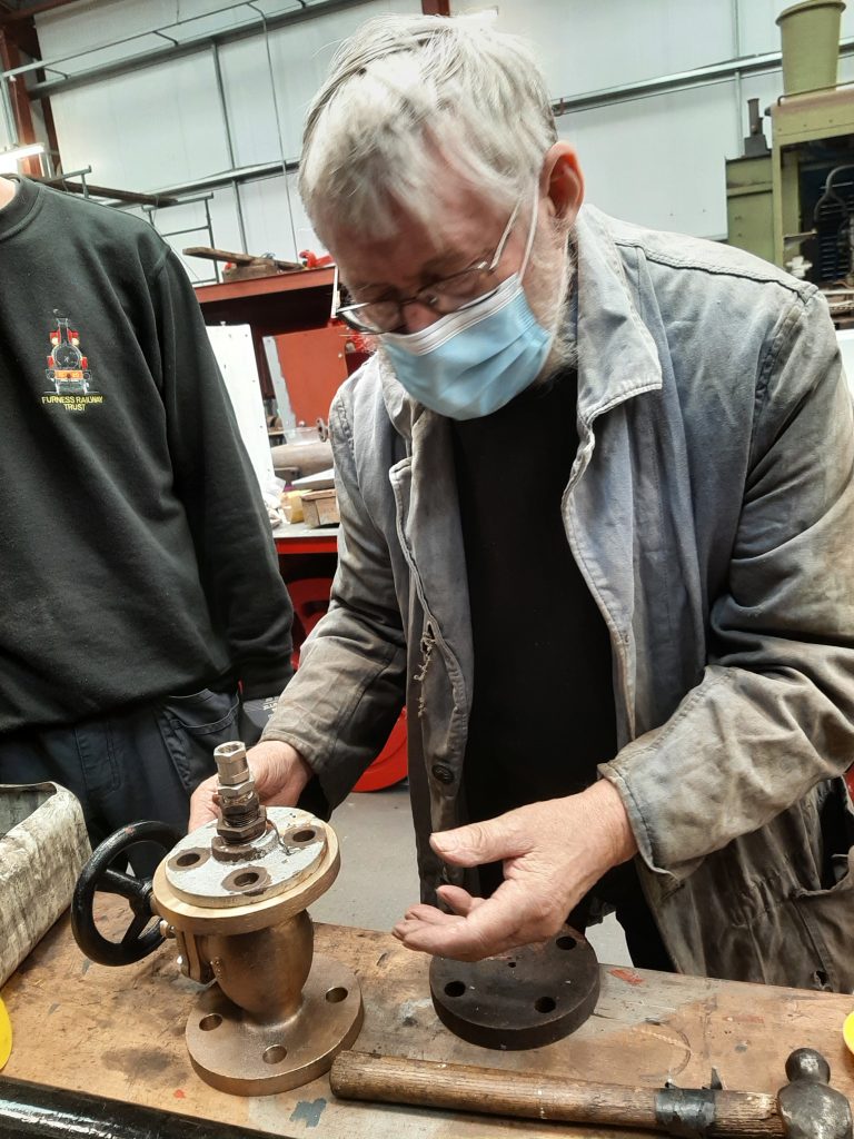 Alan with one of the new injector steam valves for FR 20