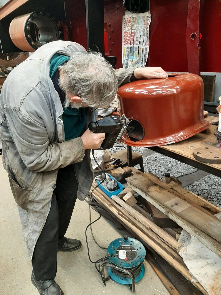 Alan adjusting the small dome cover for FR 20