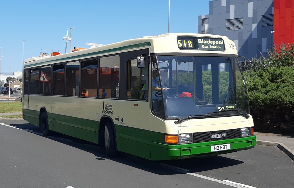 One of the preserved buses operating the free bus service