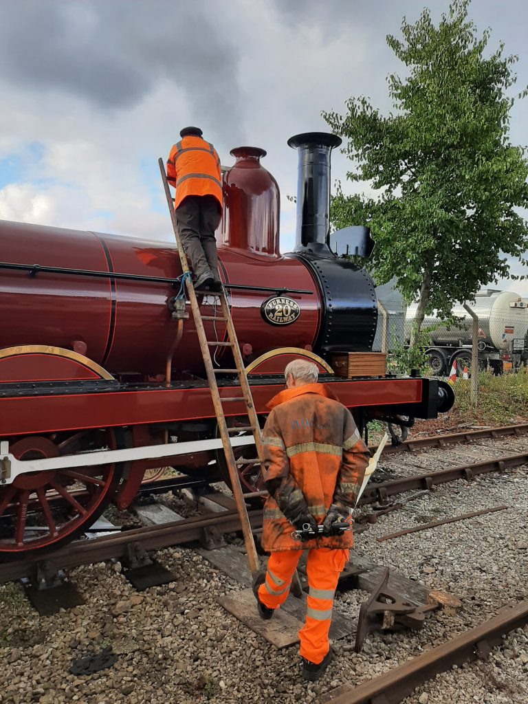 Alan adjusts the safety valves