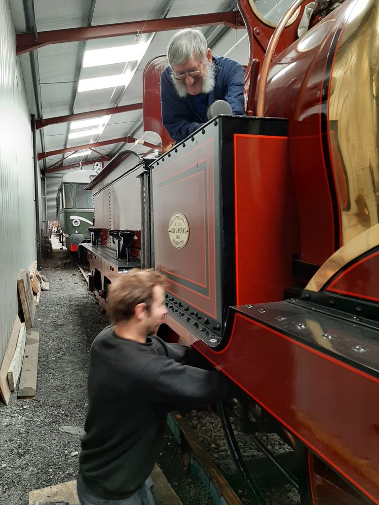 Sam and Alan replace the repaired injector steam pipe on FR 20