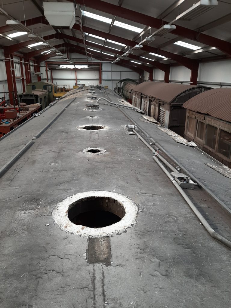 GER 5's roof during removal of gas chimneys etc