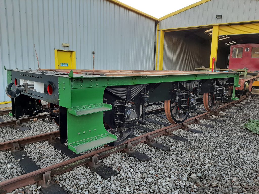 Wootton Hall's tender chassis in daylight during the shed on Wednesday, 15th December.