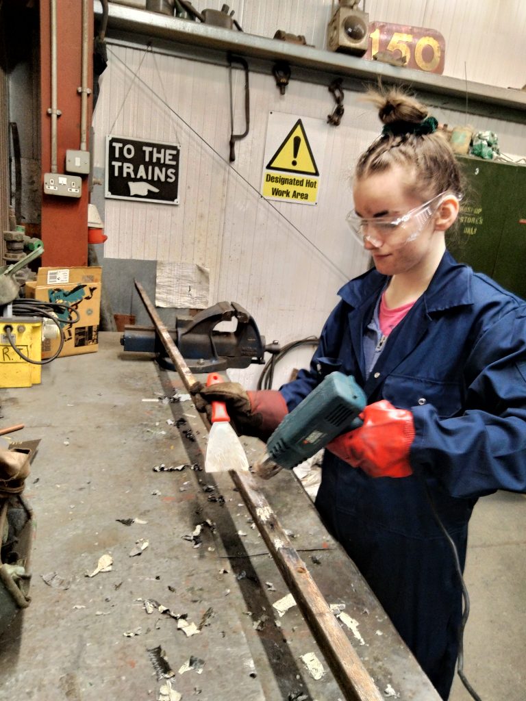 Caitlin stripping rain strips