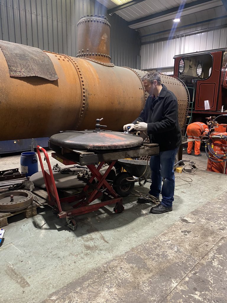 Cumbria's smokebox door receiving attention