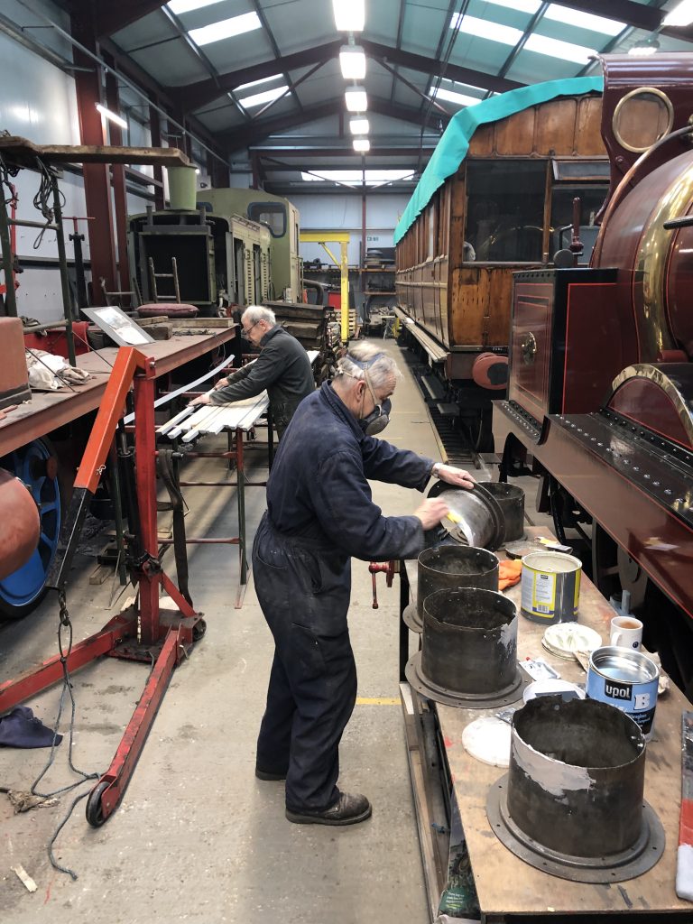 Tim repairing the gas light housing turrets for GER5