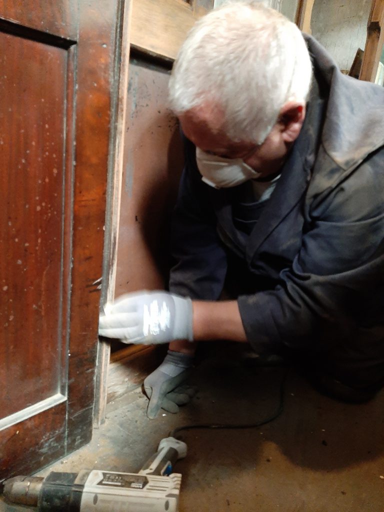 John Davis working in the corridor of GER No. 5