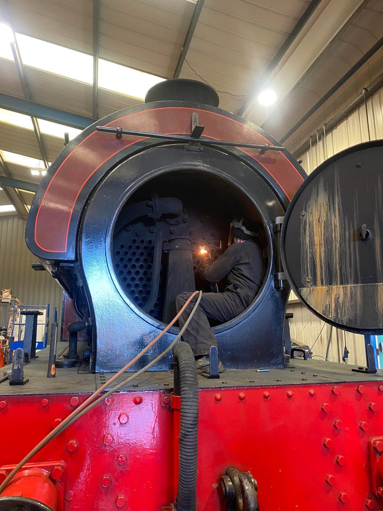 Andy Booth cutting out the failed tube on Cumbria