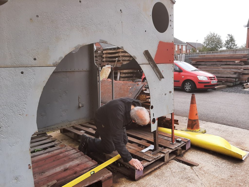 John Dixon working on Caliban's cab