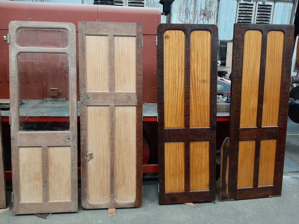 Interior doors from GER No. 5, those on the right having received their first coat of varnish