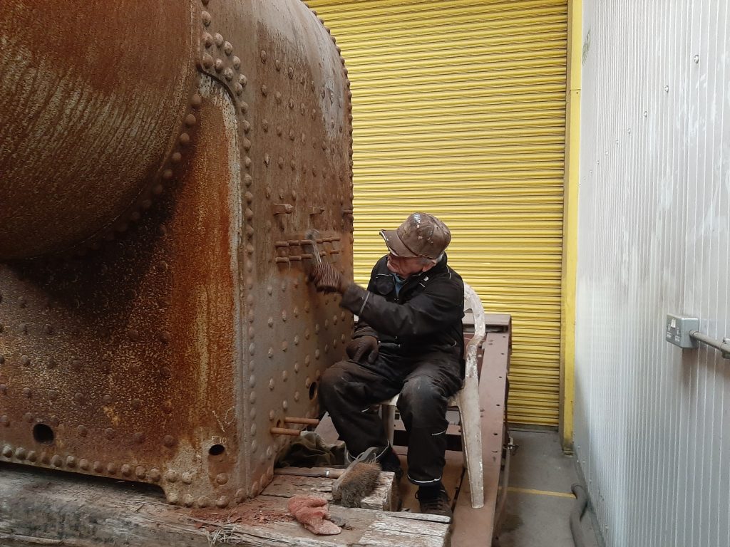 Fred with Caliban's boiler